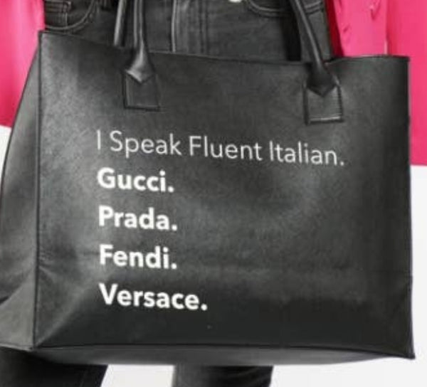 "Fluent French" large Tote